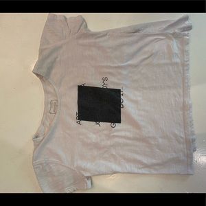 White shirt with graphic